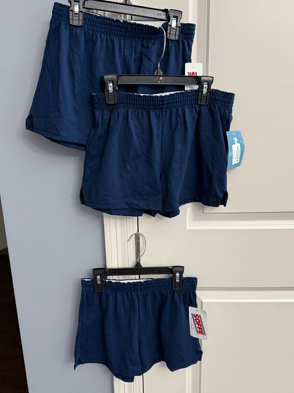 Soffe Kids Navy Elastic-Waist Athletic Shorts Trio
